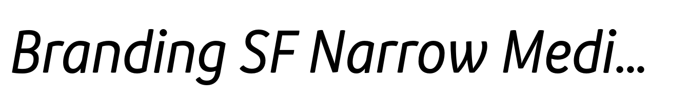 Branding SF Narrow Medium Italic